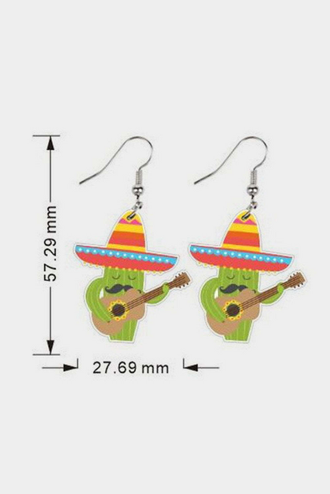 Cinco De Mayo Mexican Shape Earrings