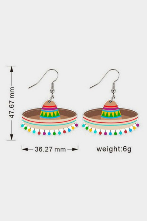 Cinco De Mayo Mexican Shape Earrings