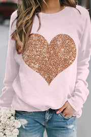 Heart Print Sweatshirt