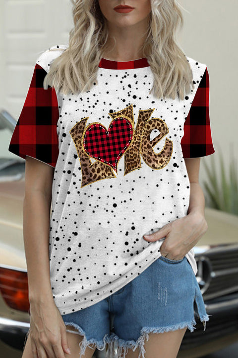 Leopard Heart Bleached T-Shirt