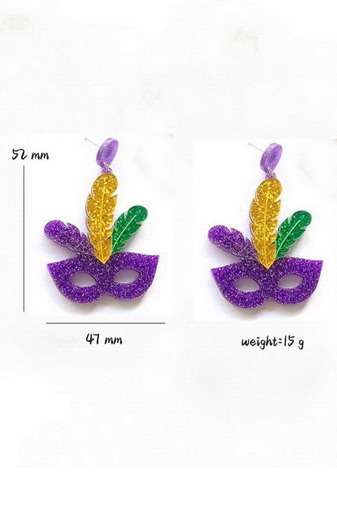 Mardi Gras Carnival Cute Creative Styling Resin Earrings