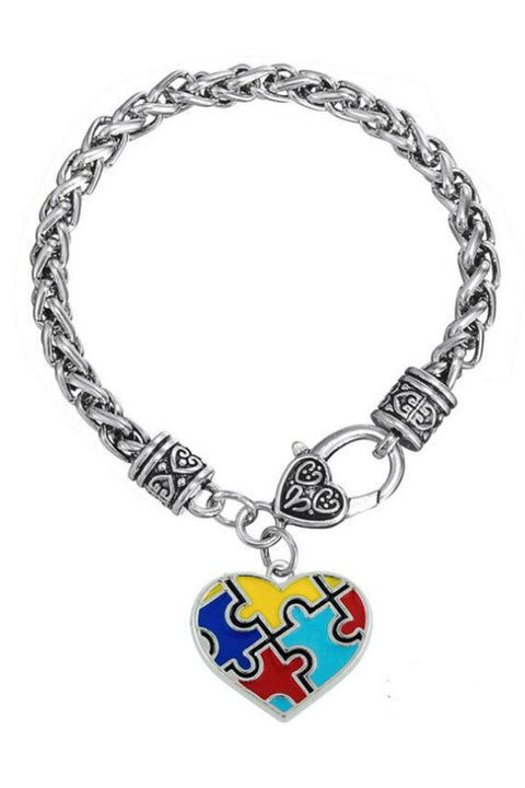 Epoxy Puzzle Black String Bracelet