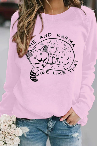 Karma ist ein Katzen-Sweatshirt