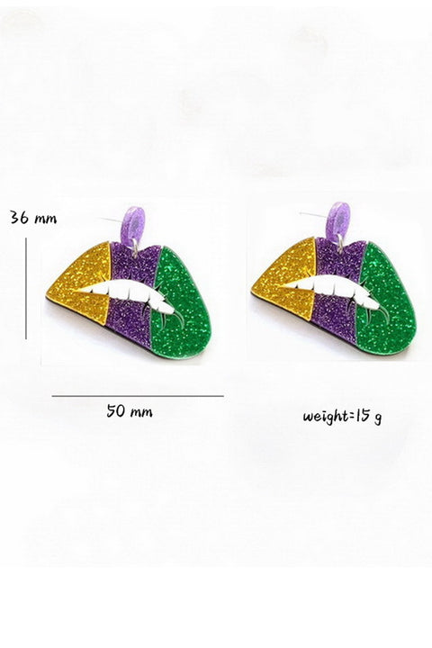 Mardi Gras Carnival Cute Creative Styling Resin Earrings