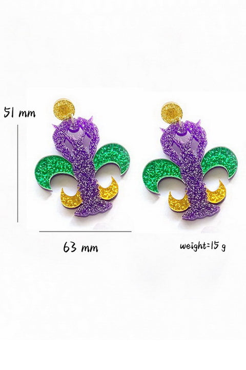 Mardi Gras Carnival Cute Creative Styling Resin Earrings