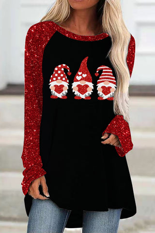 Red Sequins Gnome Tunic