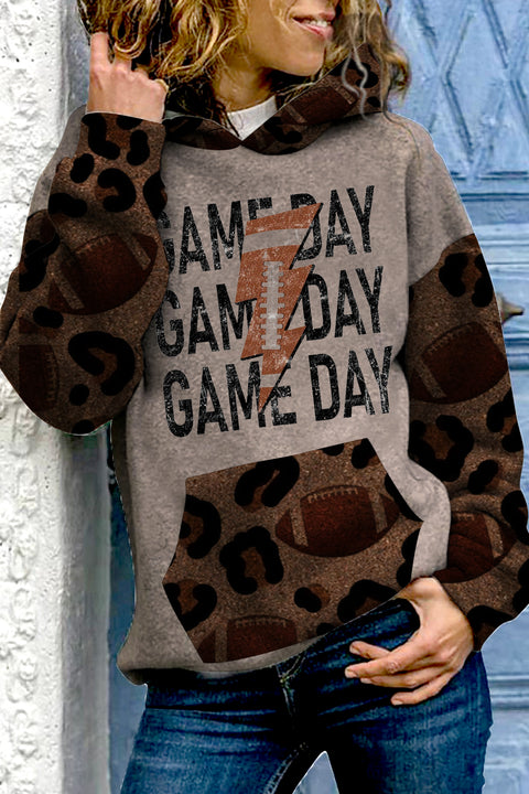 Game Day Football Print Hoodie