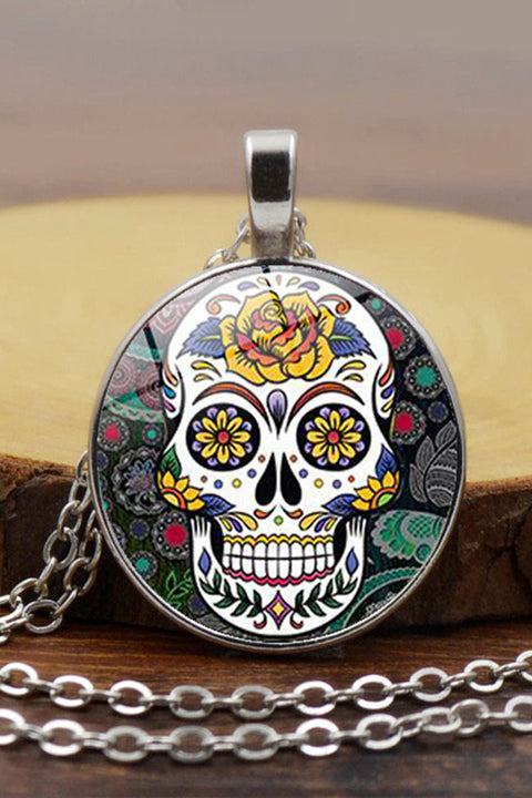 Western Cinco De Mayo Skull Necklace