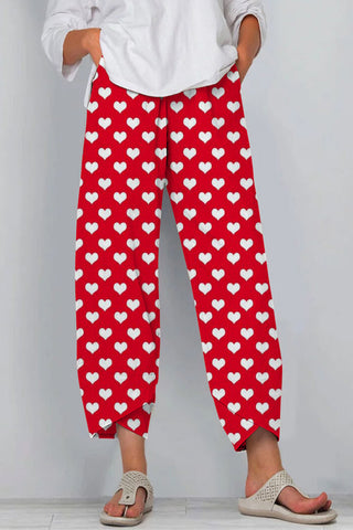Love Heart Casual Pants