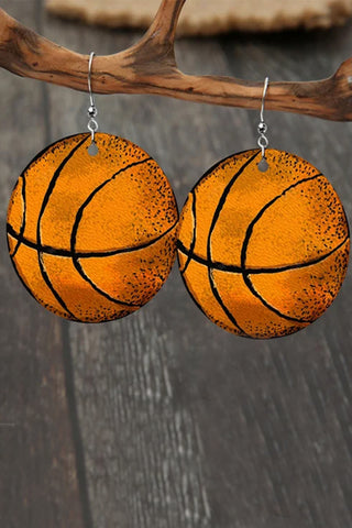 Basketball Print Earrings