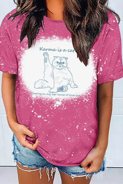 Karma Is A Cat Tie Dye T-Shirt