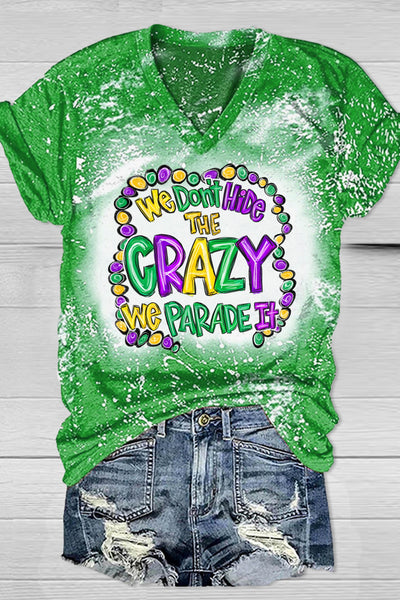 It's Mardi Gras Y'all Colored Beads Short-sleeved T-shirt
