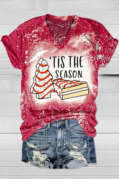 Tis The Season Bleached T-Shirt