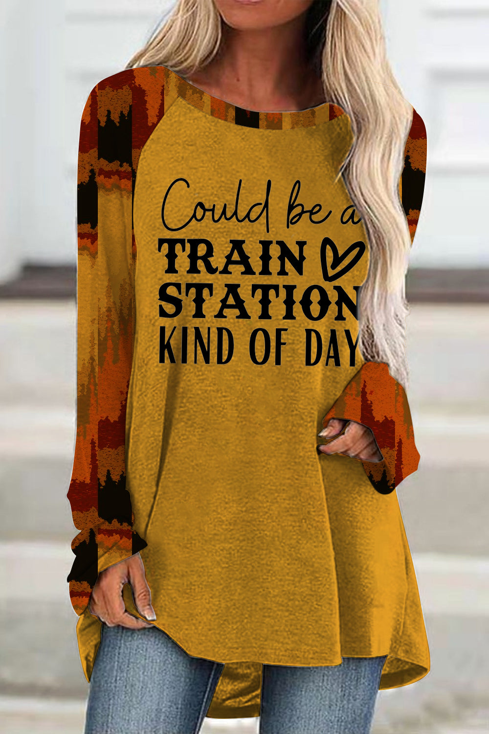 Could Be A Train Station Kind Of Day Print Tunic