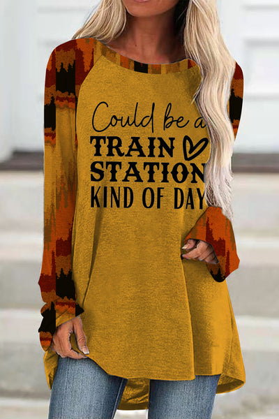 Could Be A Train Station Kind Of Day Print Tunic