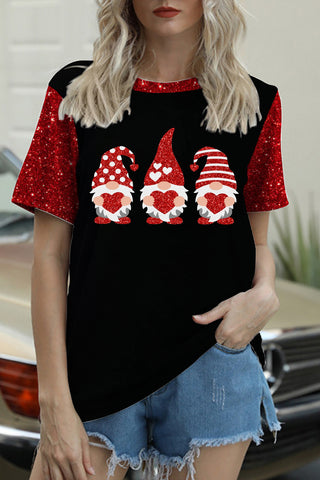 Red Sequins Gnome T-shirt
