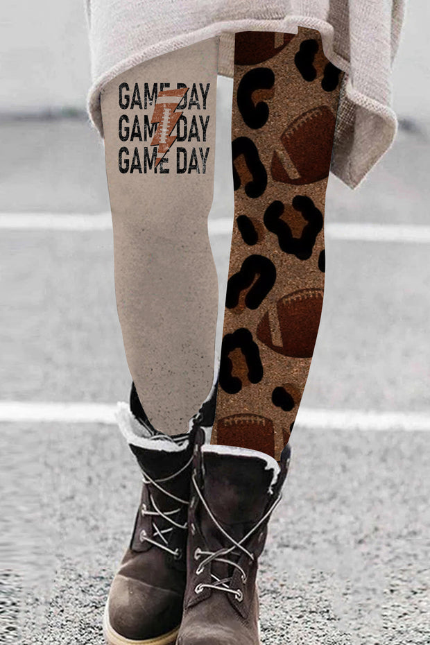 Game Day Football Print Leggings