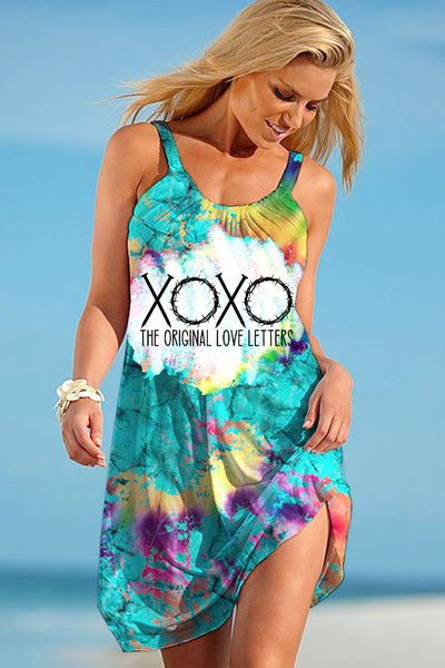 Colorful Tie Dye Easter The Original Love Letters Sleeveless Dress