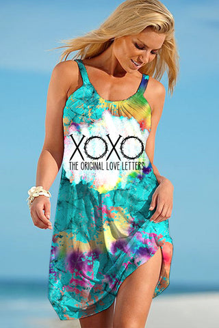 Colorful Tie Dye Easter The Original Love Letters Sleeveless Dress