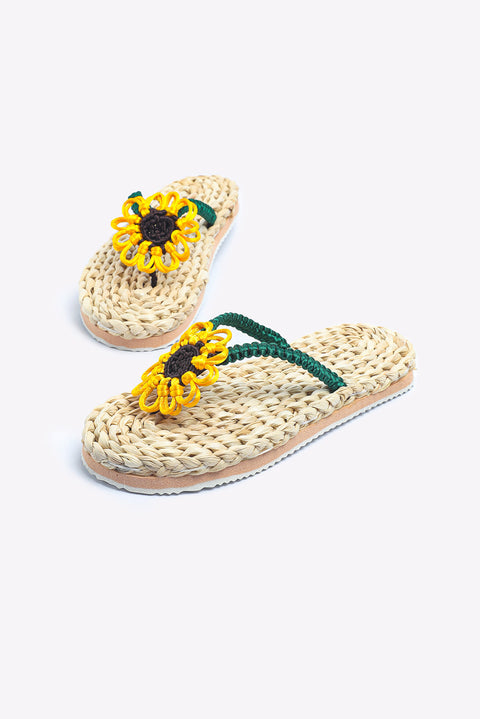 Sunflower Straw Flip-flops Slippers