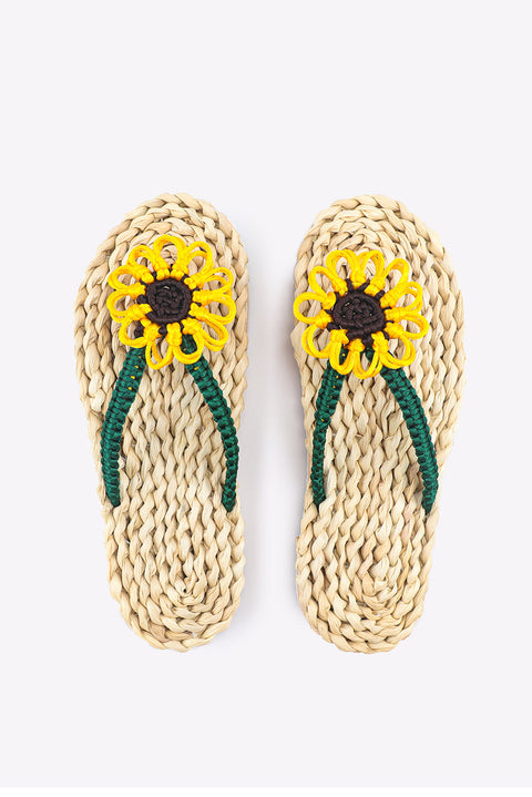 Sunflower Straw Flip-flops Slippers