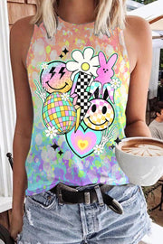 Easter Macaron Color Cute Funny Bunny Eggs Tank Top