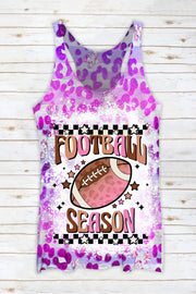 Tie Dye Gradient Leopard Stylish Checkerboard Football Racerback Tank Top