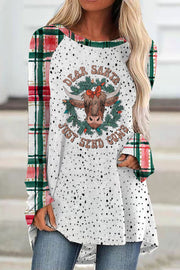 Dear Santa Just Send Cows Print Tunic