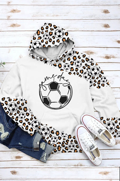 Game Day Soccer Ball Leopard Print Hoodie