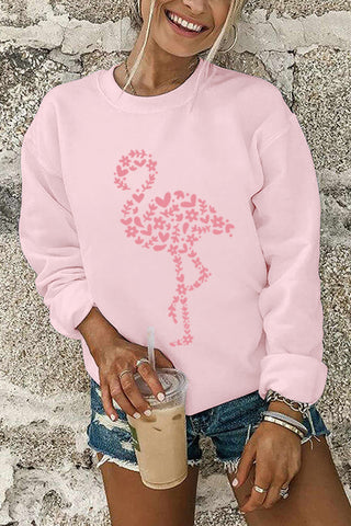 Cute Floral Flamingo Animal Lover Mom Life Sweatshirt