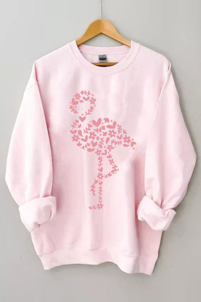 Cute Floral Flamingo Animal Lover Mom Life Sweatshirt