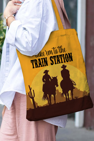 Take Em To The Trainstation Tote Bag