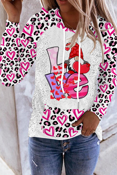 Love Cute Gnomies Leopard Pattern Hoodie