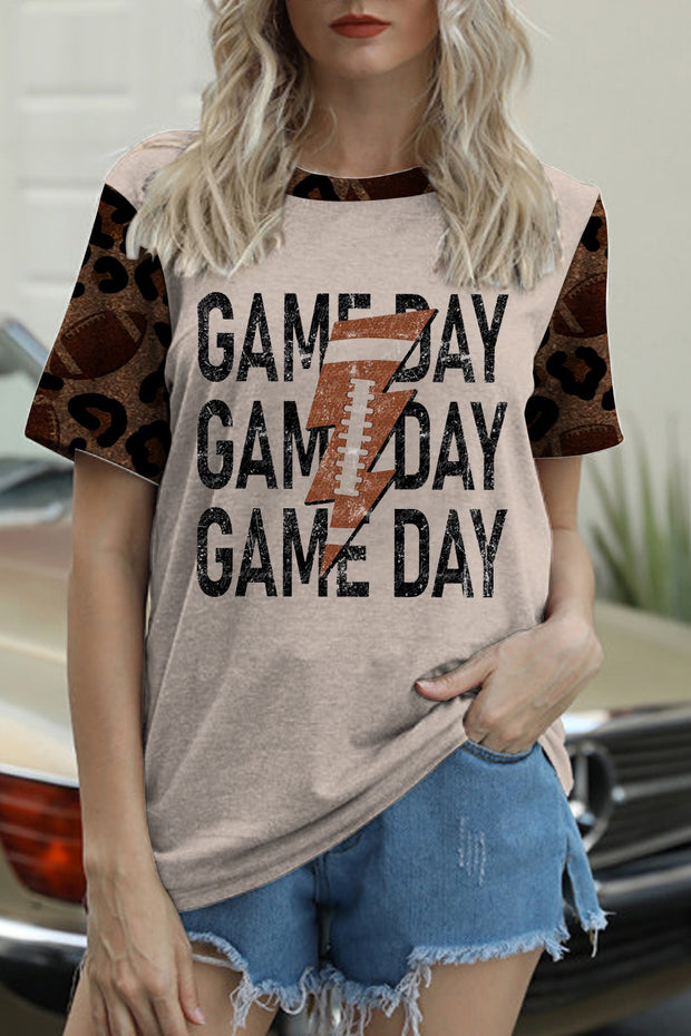 Game Day Football Print T-shirt