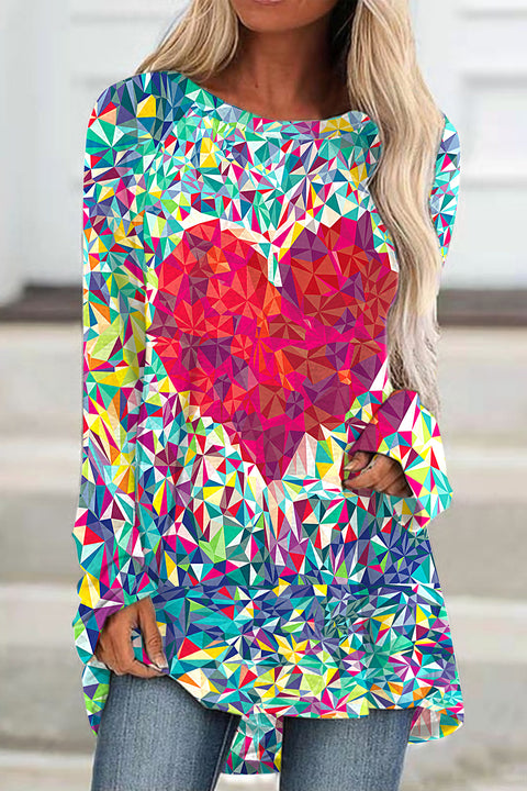 Heart Print Retro Tunic