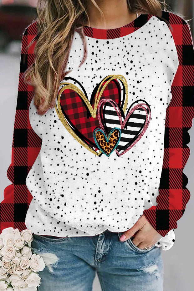 Heart Print Sweatshirt