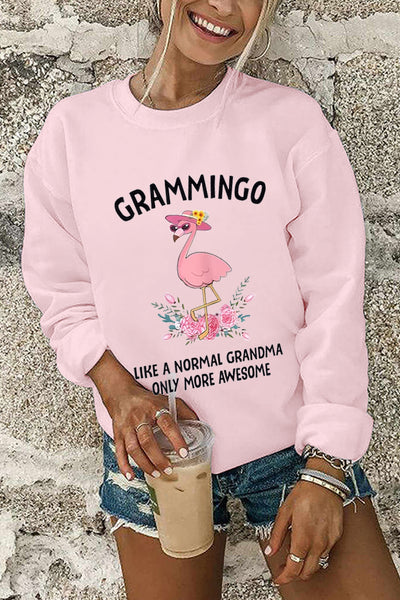 Flamingo Grammingo Like A Normal Grandma Only More Awesome Cute Grandma Sweatshirt