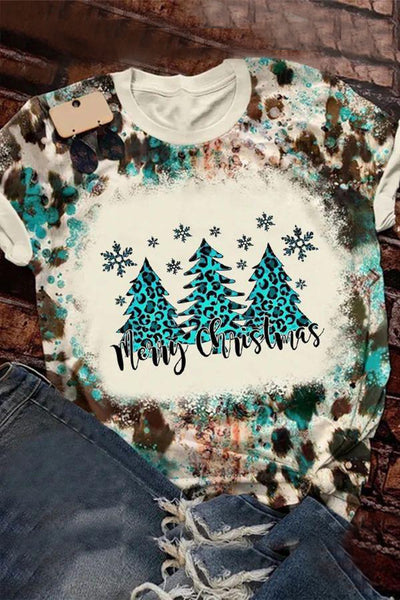 Kurzärmliges Rundhals-T-Shirt der frohen Weihnachten