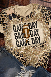 Game Day Football Bleached Print T-shirt