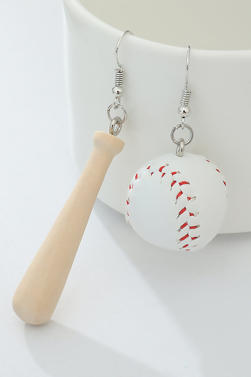 Baseball Softball Ball & Bat Earrings
