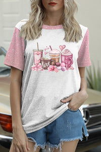 Coffee Valentine Lover Short-sleeved T-shirt