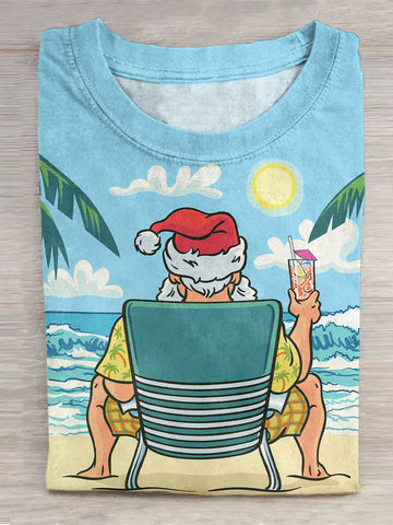 Holiday Santa Crew Neck T-Shirt
