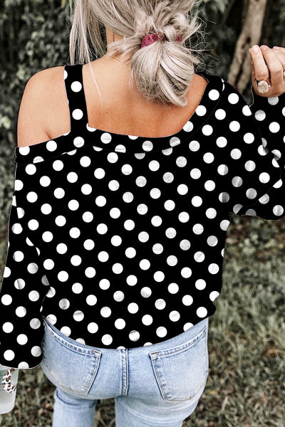 Casual Easter Bunny Rabbit With Black And White Plaid Print Off-Shoulder Blouse