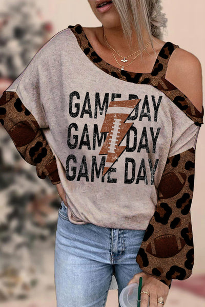 Game Day Football Print T-shirt