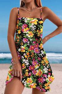 Beach Vacation Romantic Small Cluster Flower Loop Cami Dress