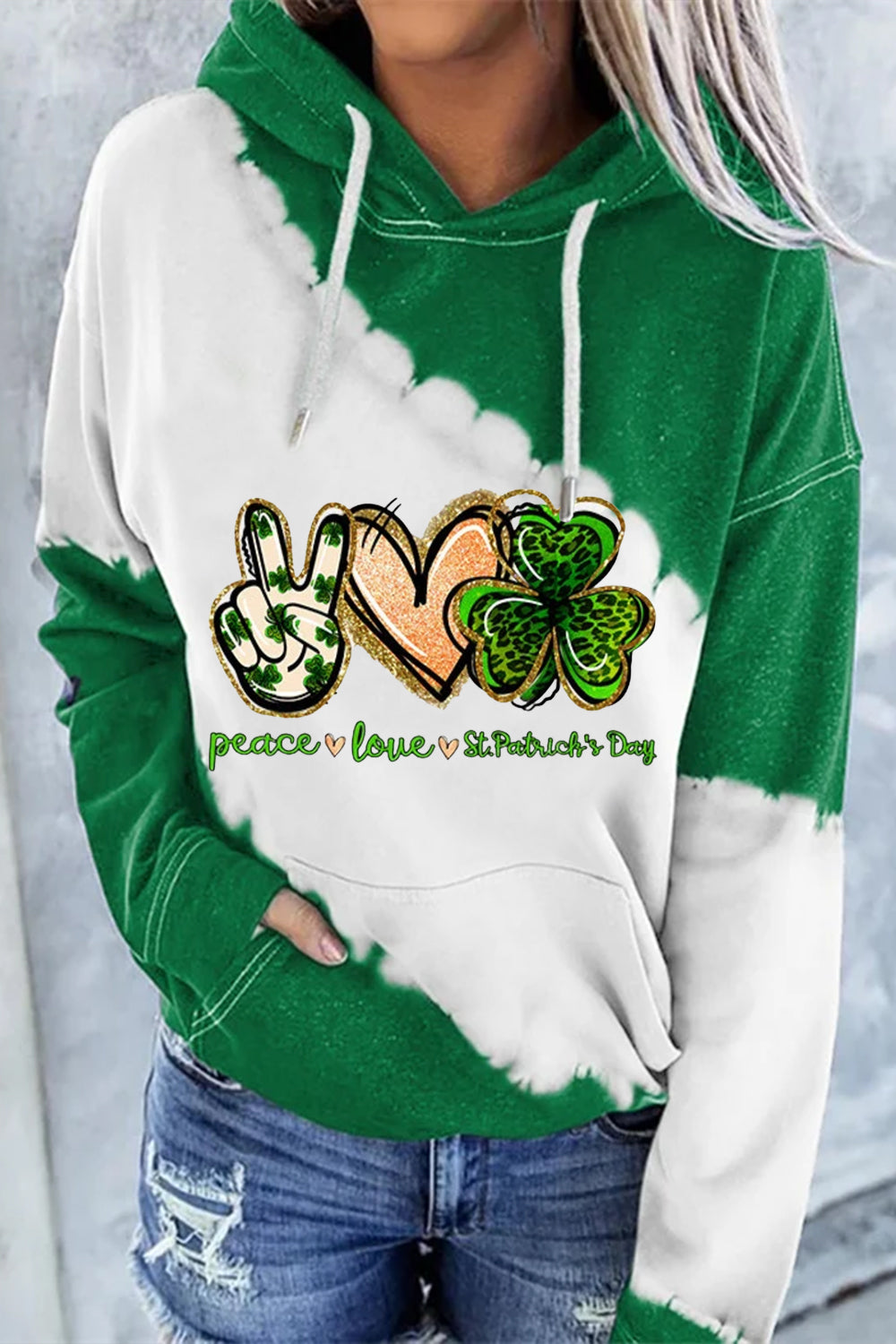 Peace Love St.Patrick's Day Hoodie