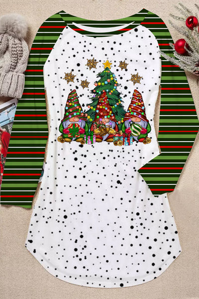 Christmas Gnome Stripe Loose Tunic