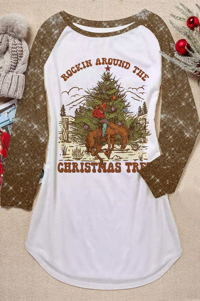 Rockin Around The Christmas Tree Print Tunika
