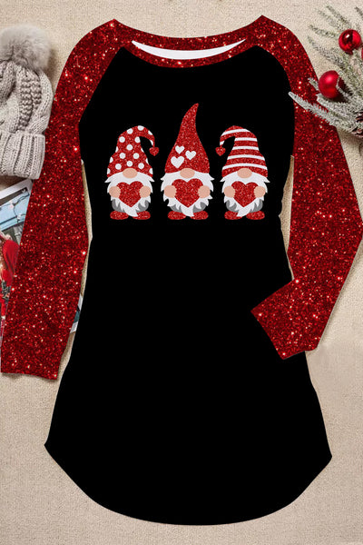 Red Sequins Gnome Tunic
