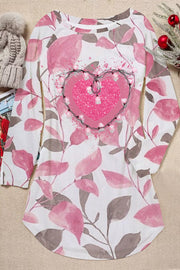 Watercolor Leaves Leaf Print Loose Tunic